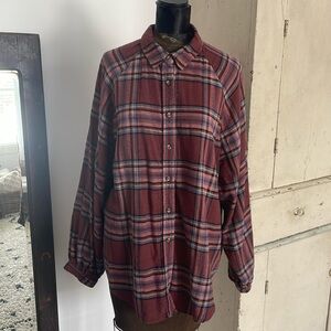 American Eagle Outfitters AHH-MAZINGLY SOFT Mauve Flannel NWT - FINAL SALE